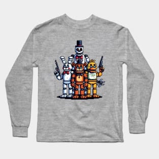 Pixel Five Nights At Freddy's Retro San Long Sleeve T-Shirt